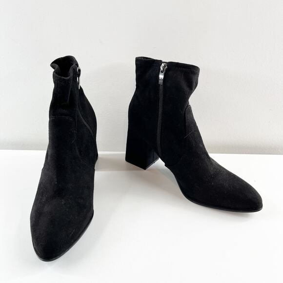 Marc Fisher Balsan Suede Block Heel Ankle Boots Booties 8.5 - Picture 8 of 8